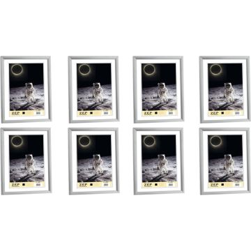 Zep fotolijst - KL1 - Zilver - 10x15 cm - Kunststof - 8 stuks