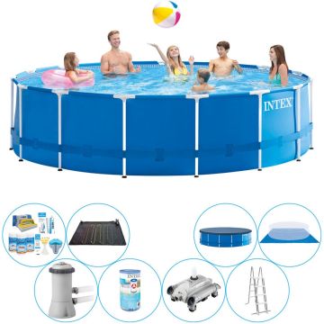 Metal Frame Pool Zwembad Deluxe Deal - 457 x 122 cm