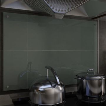 Spatscherm keuken 90x60 cm gehard glas wit