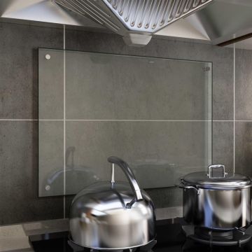Spatscherm keuken 70x50 cm gehard glas transparant