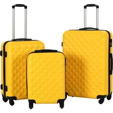 3-delige Harde kofferset ABS geel