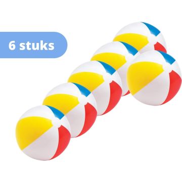 Intex - Bundelkorting - Strandbal - set van 6 - 50 cm Ø &amp; WAYS Reparatieset en Teststrips