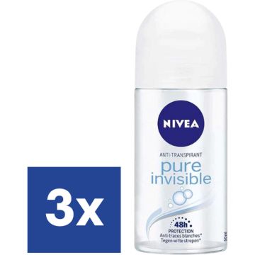 Nivea Pure Invisible Deo Roll On - 3 x 50 ml