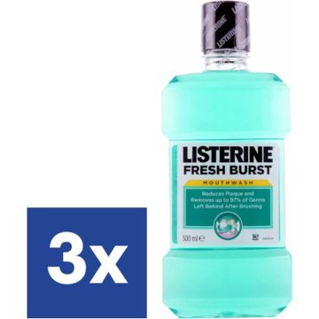 Listerine Fresh Burst Mondwater - 3 x 500 ml