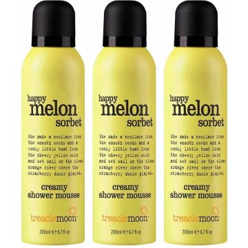 Treaclemoon Douche Foam Happy Melon Sorbet - 3 x 200 ml - Voordeelverpakking