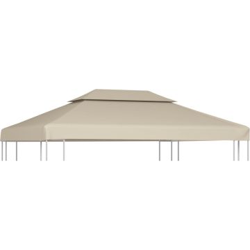 VidaLife Vervangend tentdoek prieel 310 g/m² 3x4 m beige