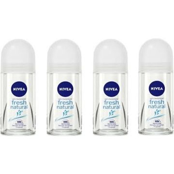 NIVEA Deo Roller - Fresh Natural - 4 x 50 ml