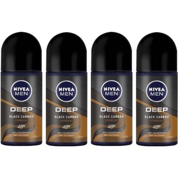 NIVEA Deo Roller Deep Espresso 4 x 50 ml