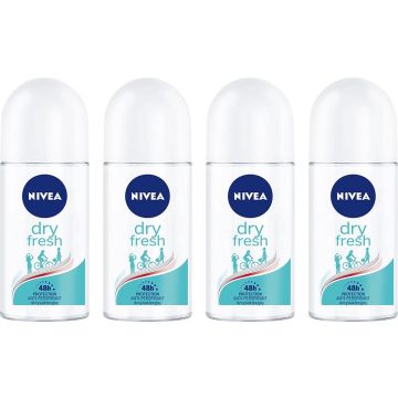 Nivea - Deo Roller - Dry Fresh - 4 x 50 ml