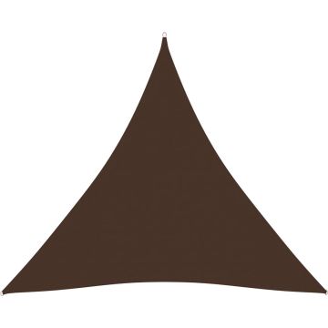 VidaLife Zonnescherm driehoekig 3,6x3,6x3,6 m oxford stof bruin