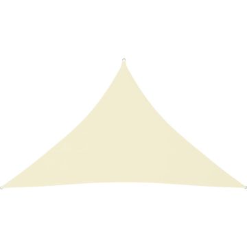 VidaLife Zonnescherm driehoekig 4x4x5,8 m oxford stof crèmekleurig