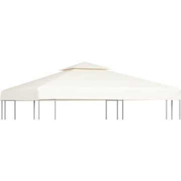 VidaLife Vervangend tentdoek prieel 310 g/m² 3x3 m crèmewit