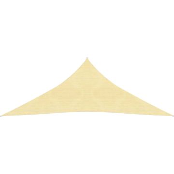 VidaLife Zonnescherm HDPE driehoekig 3,6x3,6x3,6 m beige