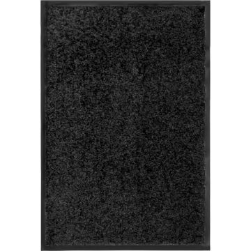 VidaLife Deurmat wasbaar 40x60 cm zwart