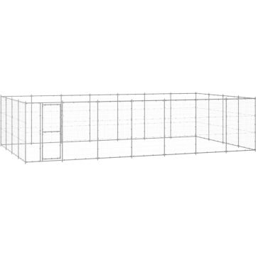 VidaLife Hondenkennel 33,88 m² gegalvaniseerd staal