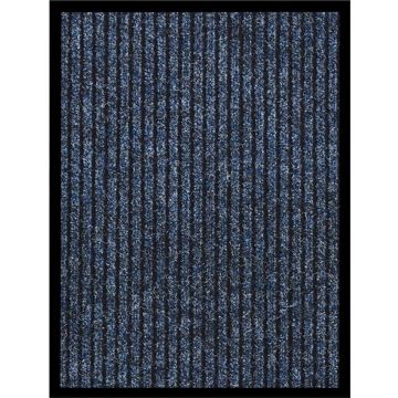 VidaLife Deurmat 40x60 cm gestreept blauw