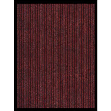VidaLife Deurmat 60x80 cm gestreept rood