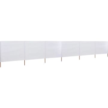 VidaLife Windscherm 6-panelen 800x80 cm stof wit