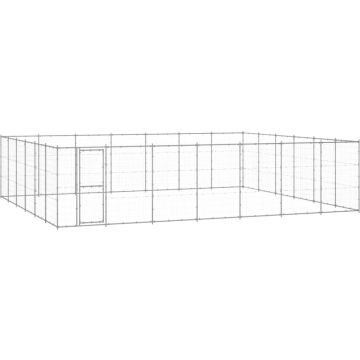 VidaLife Hondenkennel 50,82 m² gegalvaniseerd staal