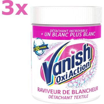 Vanish - Oxi Action - Witte Was Vlekverwijderaar - Poeder - 3x 940gram - Voordeelverpakking