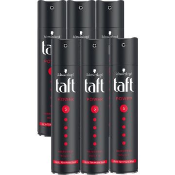 Schwarzkopf Taft Haarspray “Power 5” 6 x 250ml - Voordeelverpakking