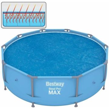 Bestway - Solar Zwembadzeil - Ronde Zwembaden 305 CM - Warmte-Isolerend - Voorkomt Vervuiling