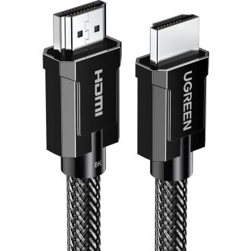 Ugreen 70320 HDMI 2.1 Male To Male Cable 1.5m, 1,5 m, HDMI Type A (Standaard), HDMI Type A (Standaard), 3D, 48 Gbit/s, Zwart