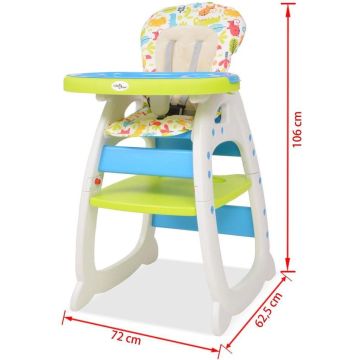 Kinderstoel verstelbaar 3 in 1 met blad + Baby Knuffeldoek / Premium Verstelbare kinderstoel