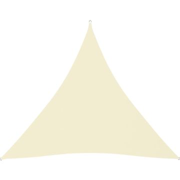 vidaXL Zonnescherm driehoekig 4,5x4,5x4,5 m oxford stof crèmekleurig