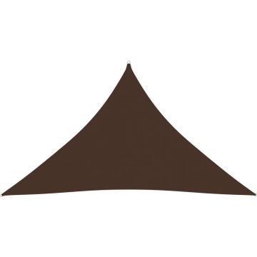 vidaXL Zonnescherm driehoekig 3,5x3,5x4,9 m oxford stof bruin