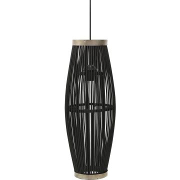 vidaXL Hanglamp ovaal 40 W E27 27x68 cm wilgen zwart