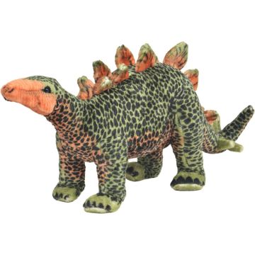 vidaXL Speelgoeddinosaurus staand XXL pluche groen en oranje