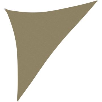 vidaXL Zonnescherm driehoekig 3,5x3,5x4,9 m oxford stof beige