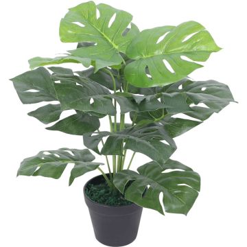 vidaXL Kunstplant met pot monstera 45 cm groen