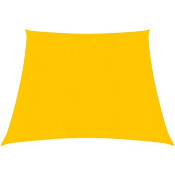 vidaXL Zonnezeil 160 g/m² 3/4x2 m HDPE geel
