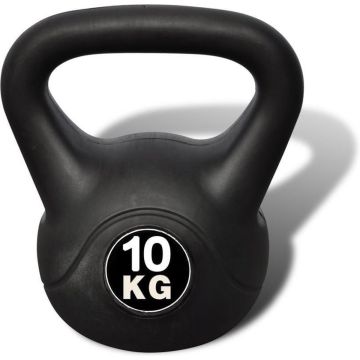 Kettlebell 10KG Zwart - Kettle Bell Fitness - Gewicht met handvat