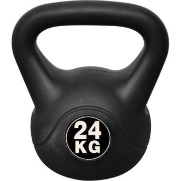 Kettlebell 24KG Zwart - Kettle Bell Fitness - Gewicht met handvat