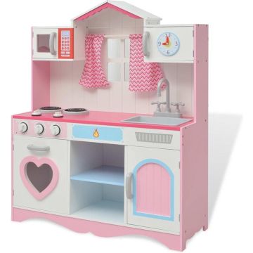 Speelkeuken (INCL kleurboek) Roze voor Kinderen - Speelgoedkeuken - Kinder keuken