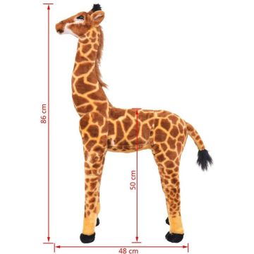 Staande Knuffel Giraffe 48x86 cm - Knuffel staand pluche