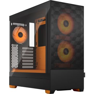 Fractal Design Pop Air RGB Orange Core - Midtowermodel - ATX - Micro-ATX - Mini-ITX - Zwart, Oranje