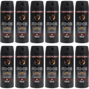 AXE Dark Temptation Deodorant / Bodyspray - 12x 150 ml - Voordeelverpakking