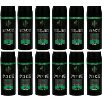 AXE Deodorant / Bodyspray Africa - 12x 150 ml - Voordeelverpakking