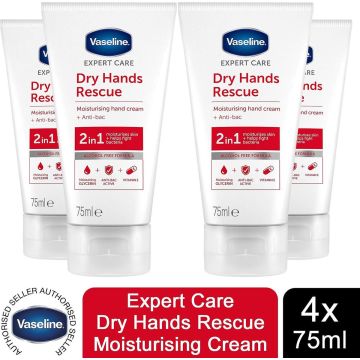 Vaseline Handcrème - Dry Hands Rescue - 4 x 75 ml