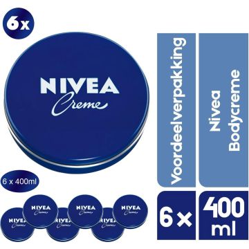 NIVEA Crème - 6 x 400 ml - Bodycrème - Voordeelverpakking