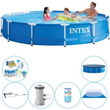 Metal Frame Pool Zwembad Deluxe Deal - 366 x 76 cm