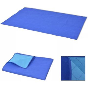 Picknickkleed 100x150 cm blauw en lichtblauw
