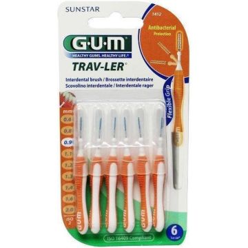 Gum Travler Ragers 0.9mm Oranje - 6 stuks