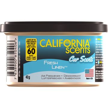 California Scents Luchtverfrisser Blik Fresh Linen - Autogeurtje