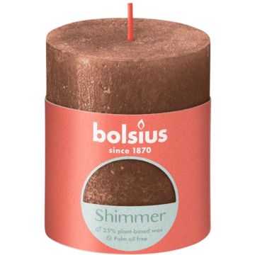 Bolsius - Stompkaars Shimmer 80/68 Copper