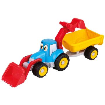 Simba Tractor met Aanhanger en Voorlader